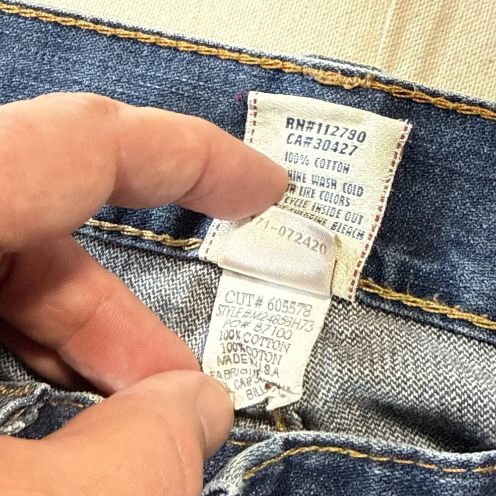 True Religion Billy Relaxed Bootcut Jeans Mens 34x34 Made in USA Flap Pockets